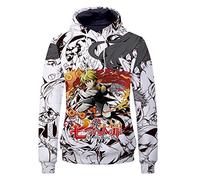 WANHONGYUE Anime The Seven Deadly Sins 3D Digitaldruck Kapuzenpullover Sweatshirt Cosplay Kostüm Pulli Hoodie Sweater Tops Mantel 1 XXL