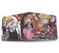 WANHONGYUE Cartoon Anime Brieftasche Geldbörse Herren Kunstleder Geldbeutel Wallet Bifold Münzfach Karten Geldtasche The Seven Deadly Sins