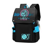 WANHONGYUE Hatsune Miku Anime Cosplay Schultasche Schulrucksack 15,6 Zoll Laptop Rucksack mit USB-Ladeanschluss / 4