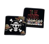 WANHONGYUE Herren Bifold Wallet One Piece Anime Bild gedruckt Brieftaschen für Frauen mit 6 Slots 1 ID-Fenster Schwarz /3