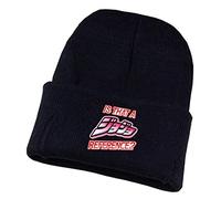 WANHONGYUE JoJo’s Bizarre Adventure Anime Beanie Strickmütze für Damen und Herren Unisex Weiche Cuffed Plain Hat Warme Winter Mütze Skullcap Schwarz/9