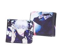 WANHONGYUE Jujutsu Kaisen Anime Bild gedruckt Brieftaschen für Frauen Herren Bifold Wallet mit 6 Slots 1 ID-Fenster /17