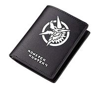 WANHONGYUE Monster Hunter MH Portemonnaie Schwarz Kunstleder Geldbörse für Männer Brieftasche mit Spiel-Druck 1 / A