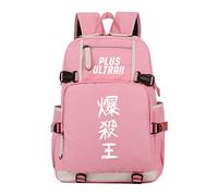 WANHONGYUE My Hero Academia Anime Leuchtend Backpack Schüler Schultasche Laptop Rucksäcke Freizeittasche Daypack Pink/Leuchtend 2
