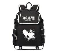 WANHONGYUE Noragami Anime Cosplay Schoolbag Rucksack 15.6" Laptop Backpack with USB Charging Port Black / 3