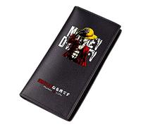 WANHONGYUE One Piece Portemonnaie Schwarz Kunstleder Geldbörse für Männer Brieftasche mit Anime-Druck 2 / B