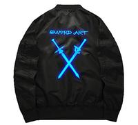 WANHONGYUE Sword Art Online SAO Anime Flieger Bomberjacke Damen Herren Cosplay Leuchtend Verdicken Kurz Harrington Piloten Jacket Windbreaker Outwear Mantel Leuchtend 5 XXXL