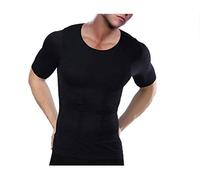 WannGe Mens Seamless Body Shaper Compression Vest Elastic Slim Shapewear - Black XXL/XXXL