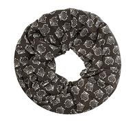 WANSSY® Loop-Schal Damen Rundschal Schlauch-Schal Feinstrick doppellagig warm kuschelig hochwertig mit Sterne Katze Totenkopf Eule Kette Muster (Eule Braun)