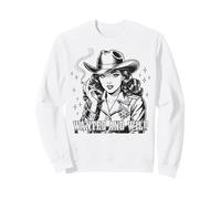 Wanted and Wild Cowgirl Vibe Retro Western Art Sweatshirt