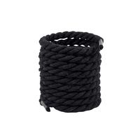 WANYI 2 Paar Dicke Schnürsenkel 6mm Rope Laces Reißfest Runde Schnürsenkel Baumwolle und Leinen Kordel Schuhbänder für Turnschuhe Sneaker Sportschuhe Segeltuch Schuhe(Schwarz-100cm)