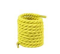 WANYI 2 Paar Dicke Schnürsenkel 6mm Rope Laces Reißfest Runde Schnürsenkel Baumwolle und Leinen Kordel Schuhbänder für Turnschuhe Sneaker Sportschuhe Segeltuch Schuhe(Gelb-100cm)