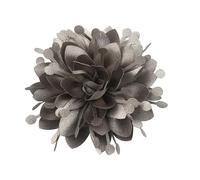 WANYI 2 Stück Ansteckblume Damen 10cm Kamelie Applique Stoffblumen zum Aufnähen Blumen Patches Applikationen für DIY Basteln Kleidung Zubehör Haarblumen(Grau)