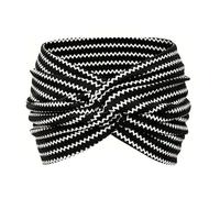 WANYI 2 Stück Haarband Damen Stirnband Elastische Breite Stirnbänder Boho Geflochtenes Haarband Weiche Kopftuch Niedlich Haarschmuck für Yoga Sport Pilates