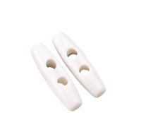 WANYI 20 Stück Knöpfe Knebelknöpfe aus Acryl Hornknöpfe 39mm+31mm Große Knebelknöpfe Doppelloch Oval Mantellknöpfe Olivenförmige Knöpfe für Strickjacke, Mantel, Jacke Nähen, DIY Handwerk(Weiß)