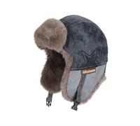 WANYI Fliegermütze Damen Warm Wintermütze Trapper Mütze mit Ohrklappen Plüsch Russen Mütze Winddicht Skimütze Winterhut für Herren und Damen 55-60cm