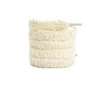 WANYI Plüschschnürung 2 Paar 1.5CM Breite Schnürsenkel aus Baumwolle Plüsch Laces Universal Pelzige Flauschige Schuhbänder für Sneaker, Sportschuhe, Laufschuhe, Turnschuhe (Beige)
