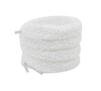 WANYI Plüschschnürung 2 Paar 1.5CM Breite Schnürsenkel aus Baumwolle Plüsch Laces Universal Pelzige Flauschige Schuhbänder für Sneaker, Sportschuhe, Laufschuhe, Turnschuhe (Weiß)