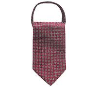 WANYING Herren Krawattenschal Ascotkrawatte Schal Cravat Ties Halstuch Classic Retro Schick für Gentleman - Kästchen Muster Bordeaux