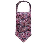 WANYING Herren Krawattenschal Ascotkrawatte Schal Cravat Ties Halstuch Classic Retro Schick für Gentleman - Paisley Bordeaux Schwarz