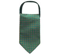 WANYING Herren Krawattenschal Ascotkrawatte Schal Cravat Ties Halstuch Classic Retro Schick für Gentleman - Blümchen Muster Dunkelgrün