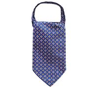 WANYING Herren Krawattenschal Ascotkrawatte Schal Cravat Ties Halstuch Classic Retro Schick für Gentleman - Kästchen Muster Dunkelblau
