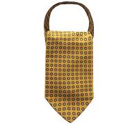 WANYING Herren Krawattenschal Ascotkrawatte Schal Cravat Ties Halstuch Classic Retro Schick für Gentleman - Blümchen Muster Dunkelgelb