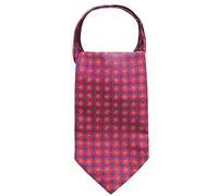 WANYING Herren Krawattenschal Ascotkrawatte Schal Cravat Ties Halstuch Classic Retro Schick für Gentleman - Kästchen Muster Rot