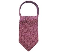 WANYING Herren Krawattenschal Ascotkrawatte Schal Cravat Ties Halstuch Classic Retro Schick für Gentleman - Geometrische Muster Bordeaux