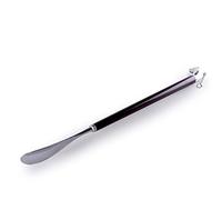 WAOCEO Schuhlöffel Schuhlöffel, Langer Stil, leicht zu tragende Schuhe, Delfinkopf aus Metall, geeignet for Menschen, die Sich unbequem bücken können Schuhzieher (Color : Silver)