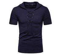 WAQD Herren Hooded Sweat Kurzarm Einfarbig Mode Freizeit Herren Hipster Hip Hop Workout Kurzarm Hoodies Pullover Hooded Gym Sweatshirts Kurzarm Pullover Hoodies T-Shirts Polo Shirts Hoody Hemd