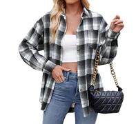 Warehouse Deal Retourenware Boucle Jacke Damen Damen Bluse Kariert Langarm Western Bluse Damen Weisses Bluse Damen Winter Bluse Für Damen Warehouse Deals Angebote Rückläufer A Dark Gray XXL