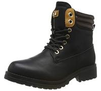 Warm Gefütterte Stiefeletten Damen Worker BootsOutdoor Winterstiefel Schnür Wildleder-Optik Schuhe 125746 Schwarz 39 Flandell