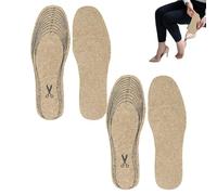 Warm Wool Insoles, Felt Shoe Inserts, Cuttable Boot Liners, Shock Absorption Insoles, 29 x 7 cm, Perfect for Men and Women Comfortable Foot Padding