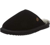 Warmbat Pantoffel Classic Suede mit Merino Schaffell schwarz Hausschuhe, Größe Euro (US) 41 (8)