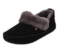 Warmbat Hausschuhe Barrine Suede (Wildleder, Merinowolle) schwarz Damen, Größe Euro (US) 41 (9)