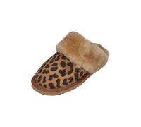 Warmbat Damen Hausschuhe COLLIE PRINT panther chestnut
