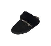 Warmbat Damenschuhe Hausschuhe FLURRY SUEDE TAPE black, Größe:42 EU