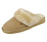 Warmbat Hausschuhe Pantoffel Flurry Suede mit Merino Schaffell camelbraun Damen, Größe Euro (US) 38 (6,5)
