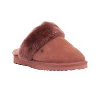 Warmbat Hausschuhe Pantoffel Flurry Suede mit Merino Schaffell braunrot Damen, Größe Euro (US) 41 (9)