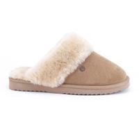 Warmbat Hausschuhe Pantoffel Flurry Suede mit Merino Schaffell camelbraun Damen, Größe Euro (US) 39 (7,5)