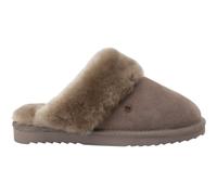 Warmbat Hausschuhe Pantoffel Flurry Suede mit Merino Schaffell moss/hellbraun Damen, Größe Euro (US) 37 (5,5)
