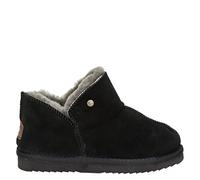 Warmbat Hausschuhe Pantoffel Willow Suede mit Merino Schaffell schwarz Damen, Größe Euro (US) 40 (8)
