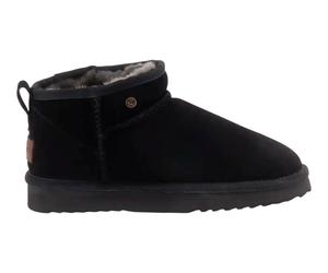 Warmbat Winterschuhe Durack Suede Boot (Merino-Schafwolle) schwarz Damen, Größe Euro (US) 39 (7,5)