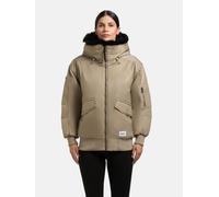 Warme Bomberjacke mit Kunstpelz-Besatz "Cela" Bomber Beige L