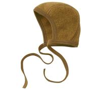 ENGEL Woll-Fleecemütze BONNET zum Binden in safran melange, Gr. 62/68, maedchen,junge