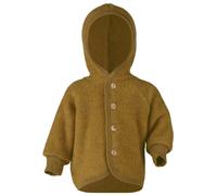 Engel Natur Baby Jacke mit Kapuze Bio-Merinowolle Fleece melange-safran Gr. 62/68