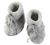 Warme Fleeceschuhe Schurwolle grau 62/68