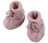 Warme Fleeceschuhe Schurwolle rosenholz-melange 62/68