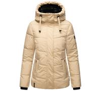 Warme gesteppte Winterjacke mit Kapuze "Sag ja XIV" Beige L